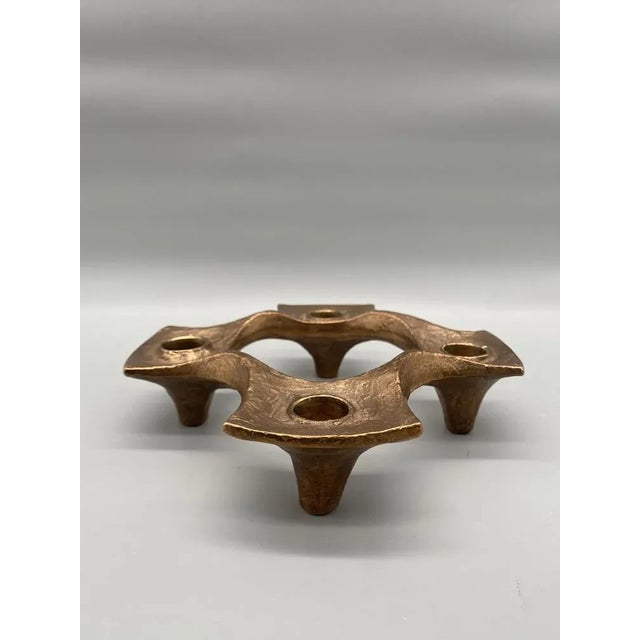 Metal Brutalist Candleholder by Michael Harjes, 1960s For Sale - Image 7 of 9