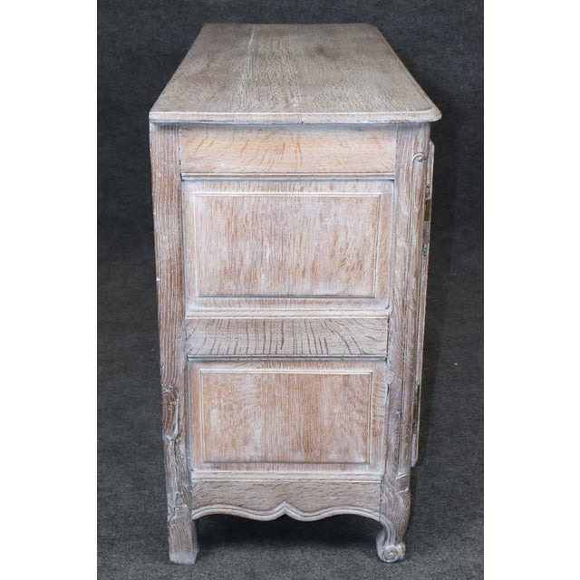 Wood 18th C French Paneled Cerused Oak Server Sideboard Buffet For Sale - Image 7 of 12