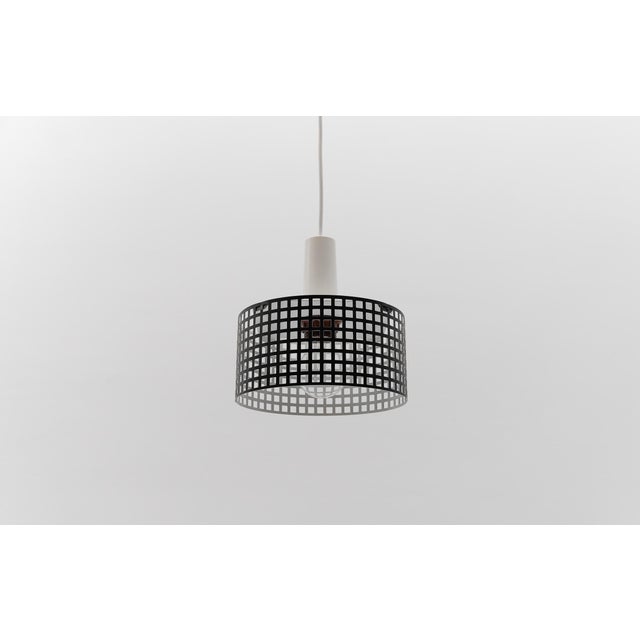 Metal Pendant Lamp in the style of Mathieu Mategot For Sale - Image 9 of 9