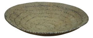 Yelyn Vivoni Modern Ceramic Clay Decorative Bowl Platter Basket Centerpiece 19"