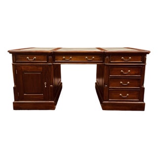English Chesterfield Partner Desk For Sale