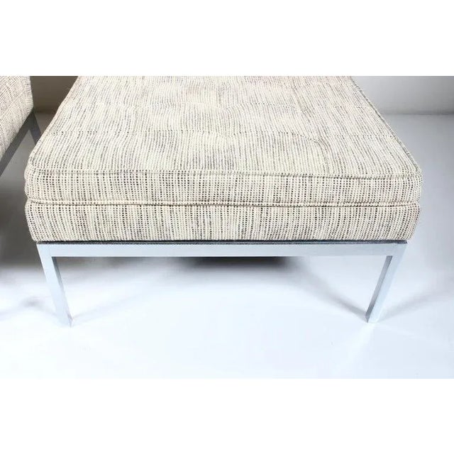 Florence Knoll Model 65 Chrome Slipper Lounge Chairs, 1973 - A Pair For Sale - Image 12 of 13
