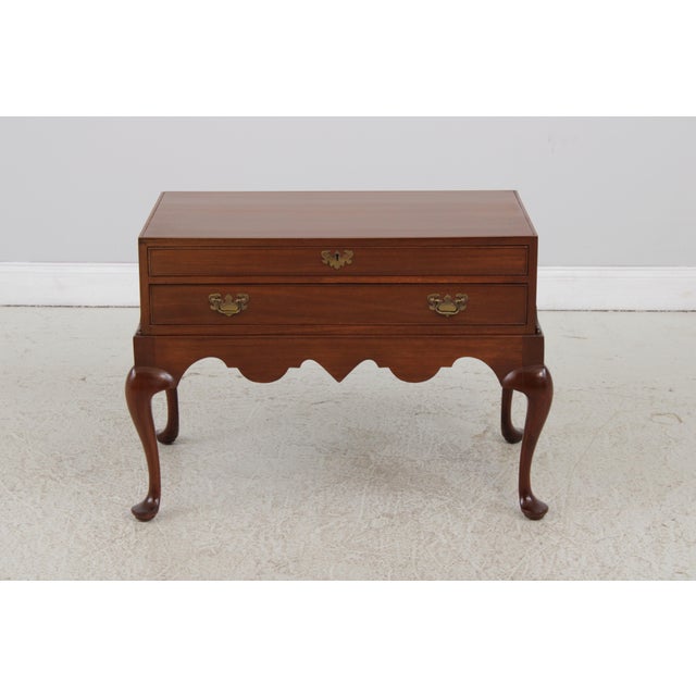 Age: Approx: 40 Years Old Details: Solid Mahogany High Quality Construction Queen Anne Legs & Pad Feet 2 Drawer Removable...