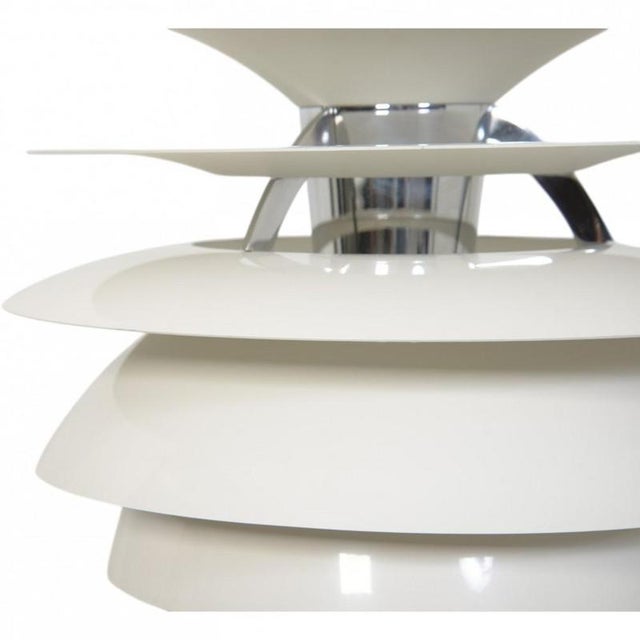 Poul Henningsen Snowball lamp with white metal shades. The lamp is from the 2000s and appears in great condition....