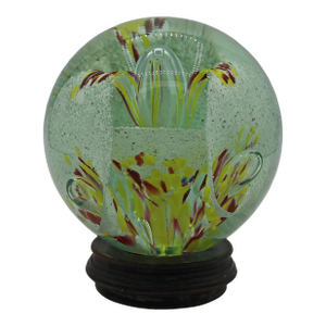 1970s Large Italian Murano Floral Paperweight