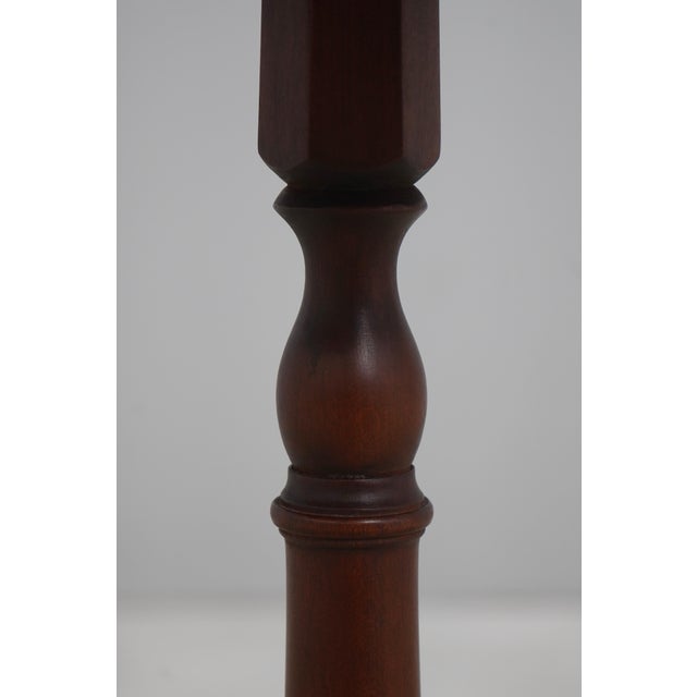 Eldred Wheeler Cherry Pedestal Candlestand For Sale - Image 9 of 14