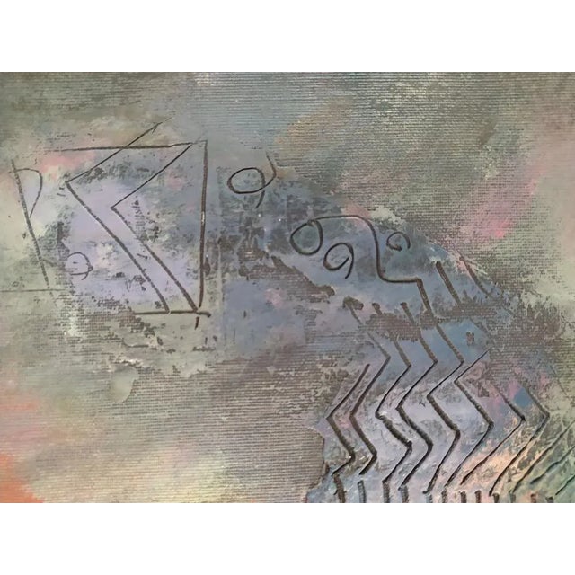 Hector Ramirez Ortega, Composition, 1990, Mixed Media on Canvas For Sale - Image 4 of 8