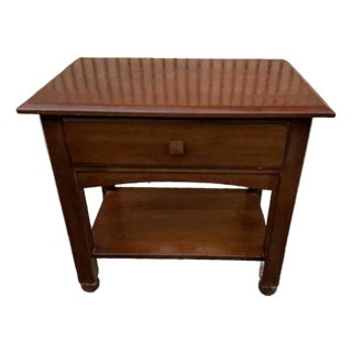 Ethan Allen 2 Tier Cherry Wood Side Table Nightstand For Sale