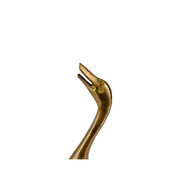 Mid-Century Modern Vintage Mid-Century Modern Brass Goose Figurine For Sale - Image 3 of 6