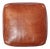 Moroccan Minimalist Square Leather Pouf For Sale