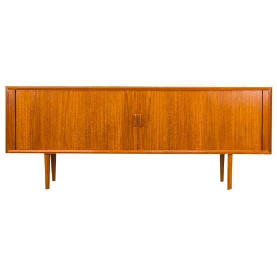 Teak Sideboard attributed to Svend Aage Larsen for Faarup Furniture Factory, Denmark, 1960s For Sale