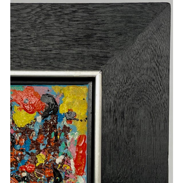 1992 “Flora” Small Acrylic on Canvas in a Dramatic Frame by Nic Jonk For Sale - Image 4 of 12