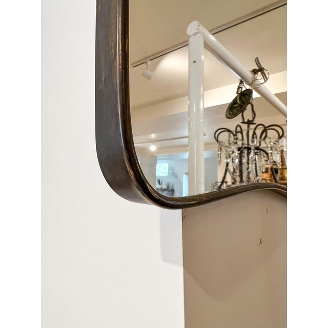 Mid-Century Modern Vintage Mid 20th Century Brass Mirror For Sale - Image 3 of 4