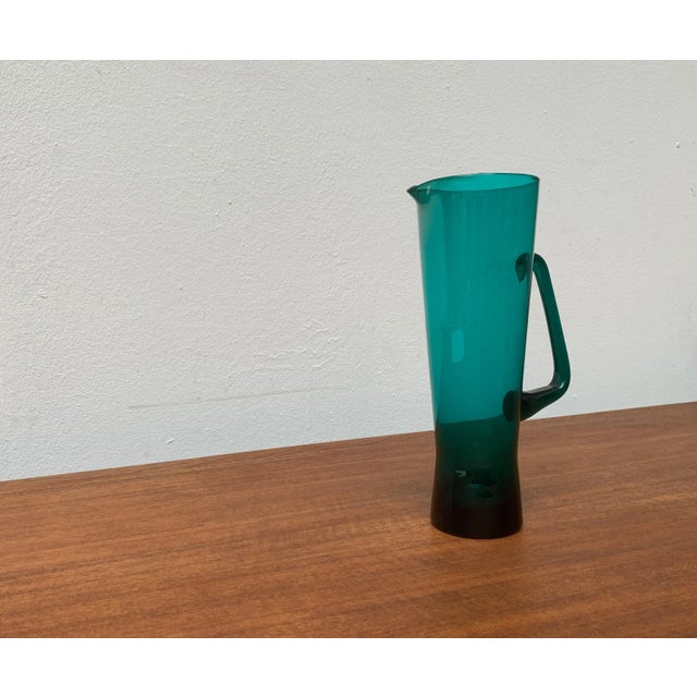 Glass Mid-Century Glass Carafe Jug from Weitz For Sale - Image 7 of 18