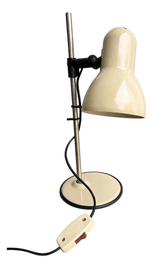 Mid-Century Modern Beige Metal Table Lamp for Elektrofém, 1970s