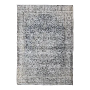 Mid 20th Century Distressed Modern Design Rug With Faded Colors From 1950s Persia