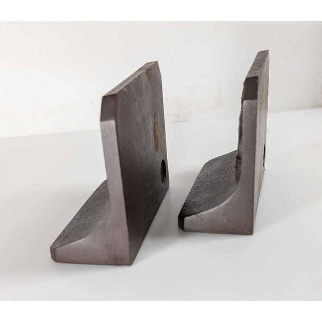 20th Century Pair of Heavy Cast Iron Lion Bookends by Bradley & Hubbard For Sale - Image 10 of 12
