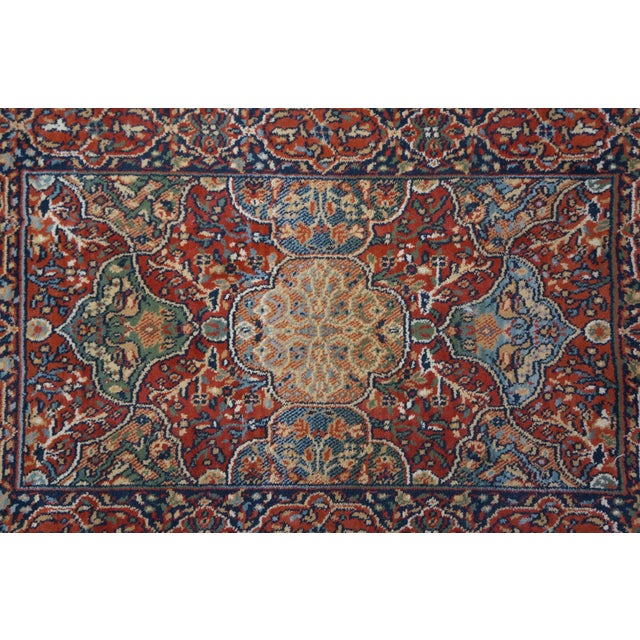 Plastic Vintage Belgium Synthetic Woven Abstract Rug Runner Carpet Mat 24" X 36" For Sale - Image 7 of 12