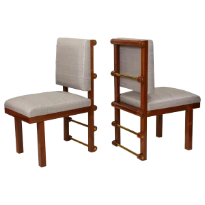 Bespoke Mahogany Library Chairs by Amir Khamneipur - a Pair