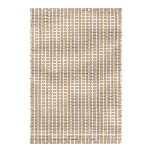 Dash & Albert by Annie Selke Gridiron Wheat Indoor/Outdoor Rug, 8' 6" x 11' 6" For Sale