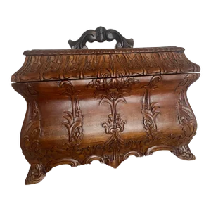 Vintage Tea Caddy Wood Box Collector Piece