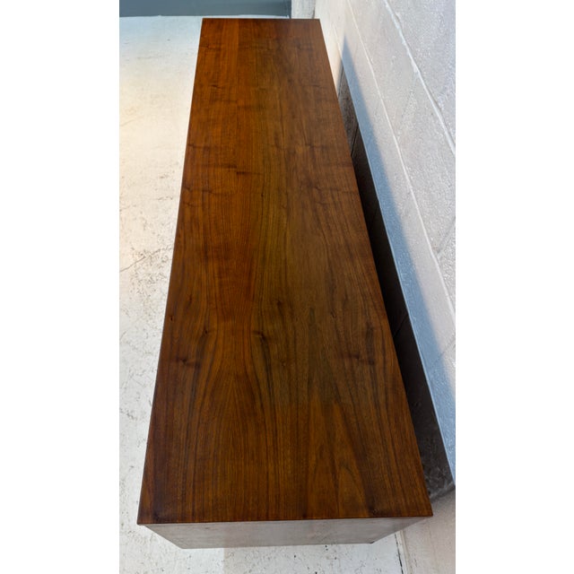 Mid-Century Walnut Credenza With Burl Inlays by Young Manufacturing For Sale - Image 12 of 16