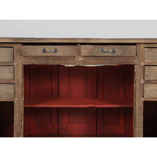 Brown Antique French Store Counter Repurposed Into a Kitchen Island From the Provence For Sale - Image 8 of 12