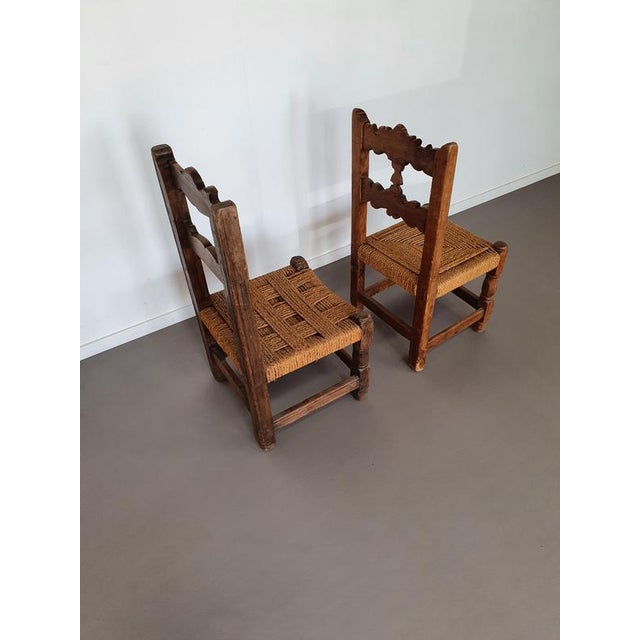 Brutalist Rope Chairs, Mid-1900s, Set of 2 For Sale - Image 6 of 16
