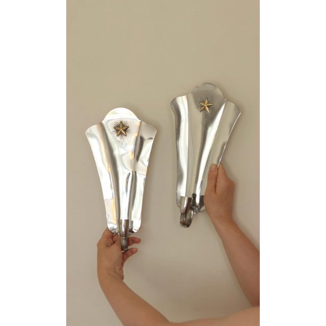 Mid-Century Swedish Pewter Sconces, Set of 2 For Sale - Image 12 of 18