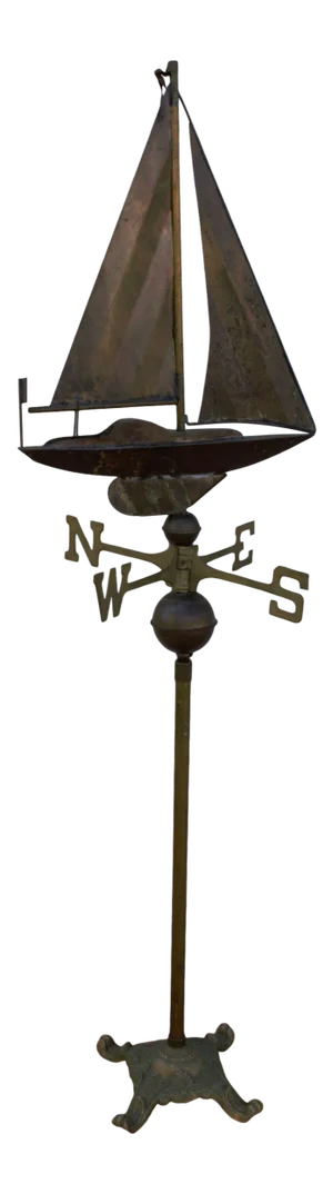 Vintage Copper Boat Weathervane