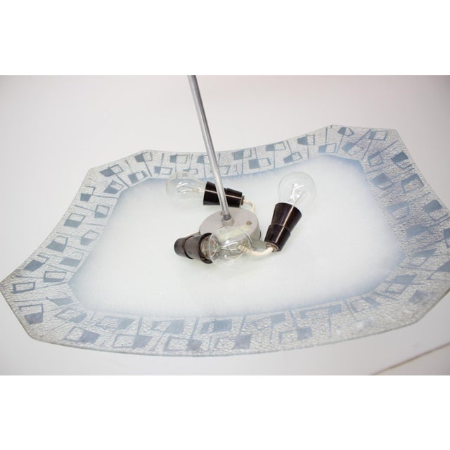 1960s Mid-Century Glass Ceiling Lamp, 1960s For Sale - Image 5 of 15