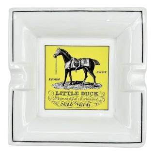 Vintage Little Duck Stud Farm Equestrian Horse Ashtray For Sale