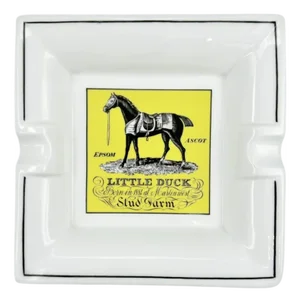 Vintage Little Duck Stud Farm Equestrian Horse Ashtray