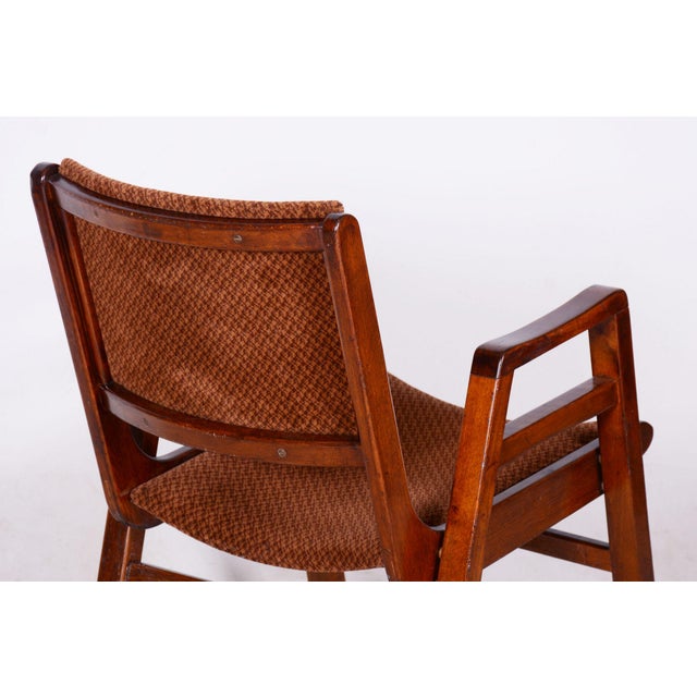 Wood Mid-Century Beech Armchair, Czechia, 1950s For Sale - Image 7 of 9
