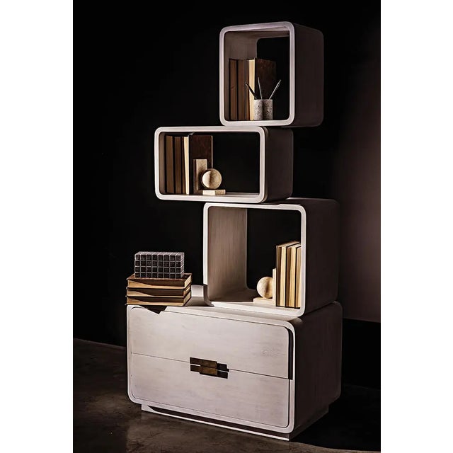 NOIR Belini Bookcase, White Wash For Sale In Los Angeles - Image 6 of 6
