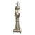 Chinoiserie Italian Glazed Terracotta Chinoiserie Monumental Figures on Pedestals For Sale - Image 3 of 16