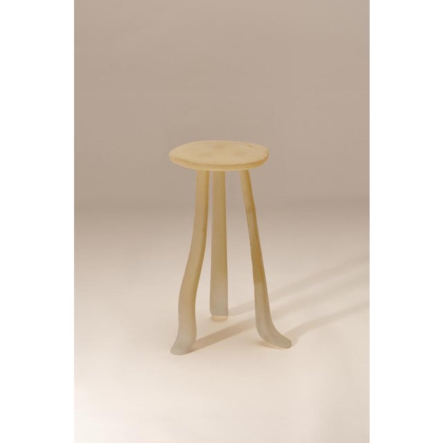 Plastic Sunburst Lung 1.0 Side Table in Hand Molded Resin by Szymon Keller For Sale - Image 7 of 18