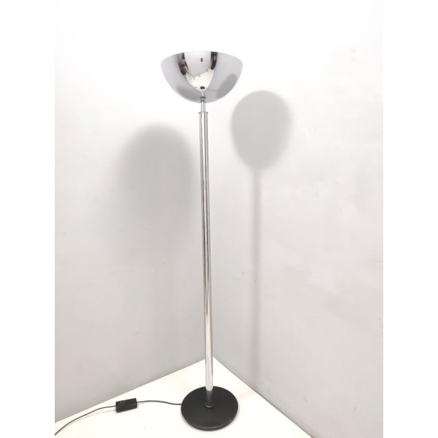 Vintage Chrome-Plated and Metal Floor Lamp by Franco Albini, 1970s For Sale - Image 9 of 9