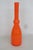 Mid-Century Modern Orange Art Glass Vase Elongated Cylindrical Neck Mid Century Modern Style 4923b For Sale - Image 3 of 12