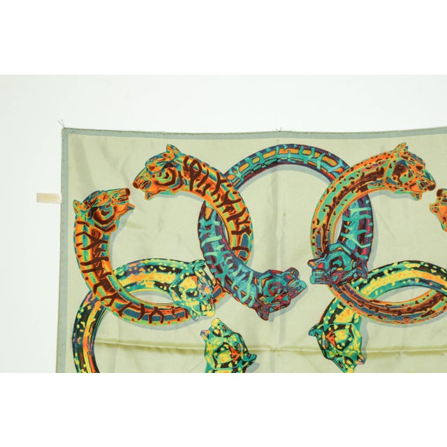 CARTIER Paris Silk Scarf Panther Bracelets Jewellery in Box For Sale - Image 11 of 12