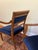 Blue Early 20th Century Regency Revival Style Armchairs Blue Velvet Upholstery- A Pair For Sale - Image 8 of 8