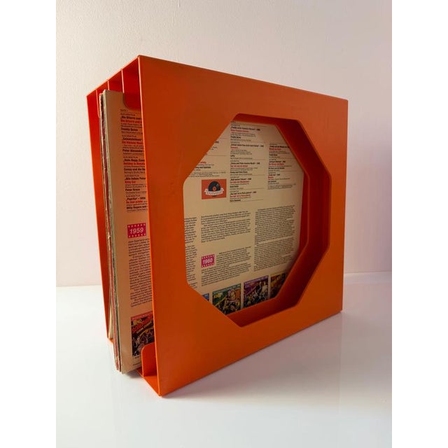 Orange Record Stand from Schweizer Design For Sale - Image 6 of 11