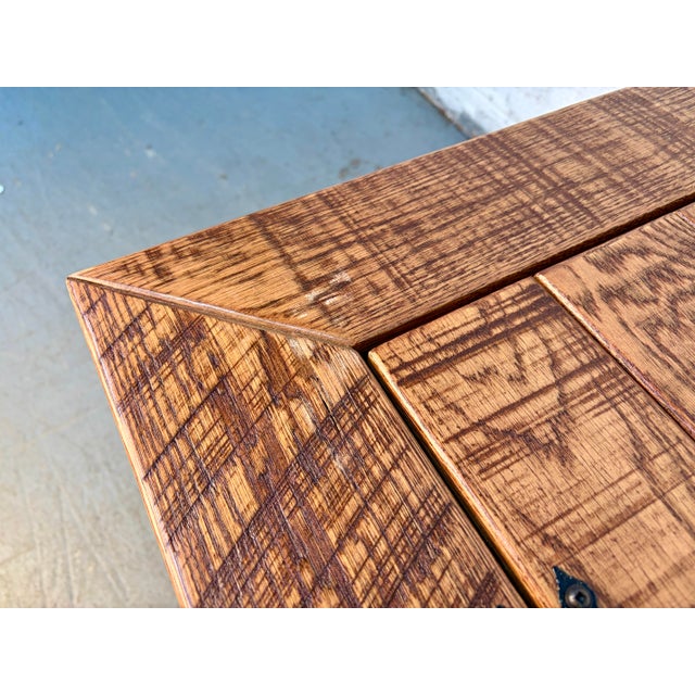 Late 20th Century Distressed Half-Barrel Lift-Top Coffee Table For Sale - Image 15 of 16