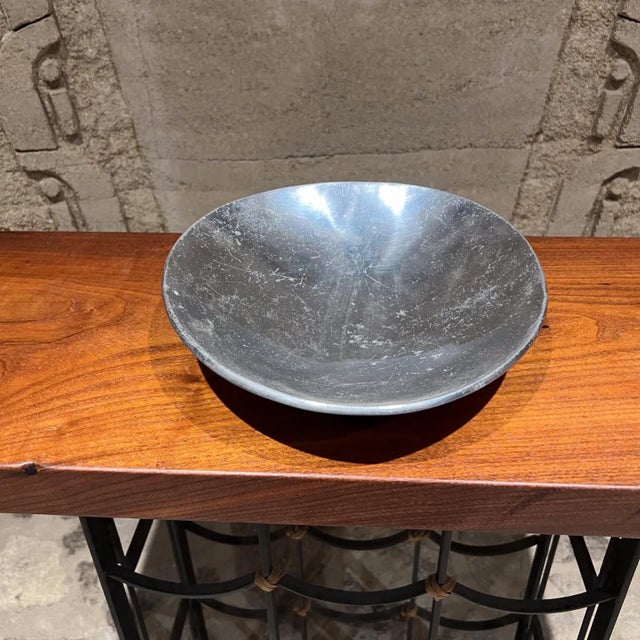 1960s 1960s MCM Modernist Aluminum Bowl For Sale - Image 5 of 10