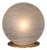 Vintage Italian Hand-Blown Frosted Murano Glass Globe Table Lamp, 1980 For Sale