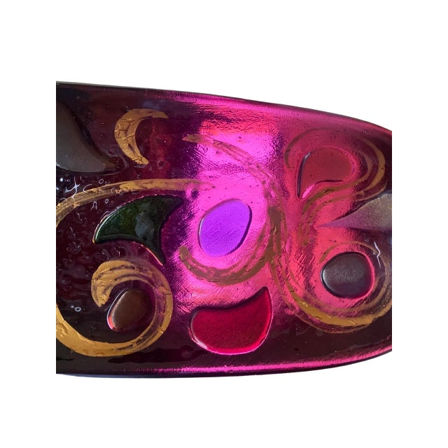 Extra Large Contemporary Art Glass Catchall or Sculptural Centerpiece, Signed and Dated Circa 2009 For Sale - Image 10 of 10