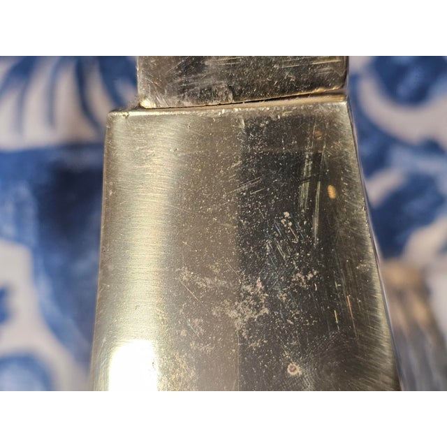 Brass Late 20th Century Virginia Metalcrafters Pair of Brass Dolphin Andirons For Sale - Image 8 of 13