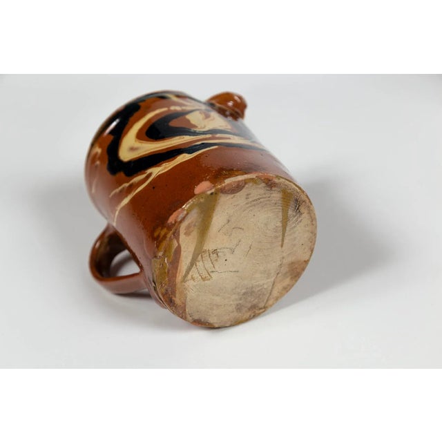 Two Antique Jaspé Pottery Pitchers, France, Late 19th Century For Sale - Image 9 of 12