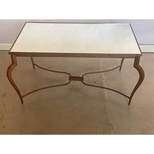 Gold Iron Coffee Table by René Prou, 1940s Chairish