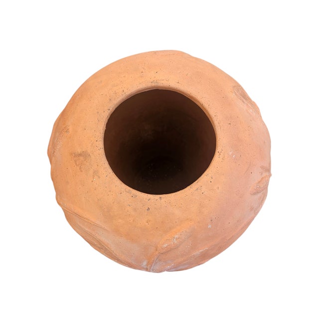 1940s Art Deco Terra Cotta Vase in the Manner of Jean Dunand For Sale - Image 5 of 8